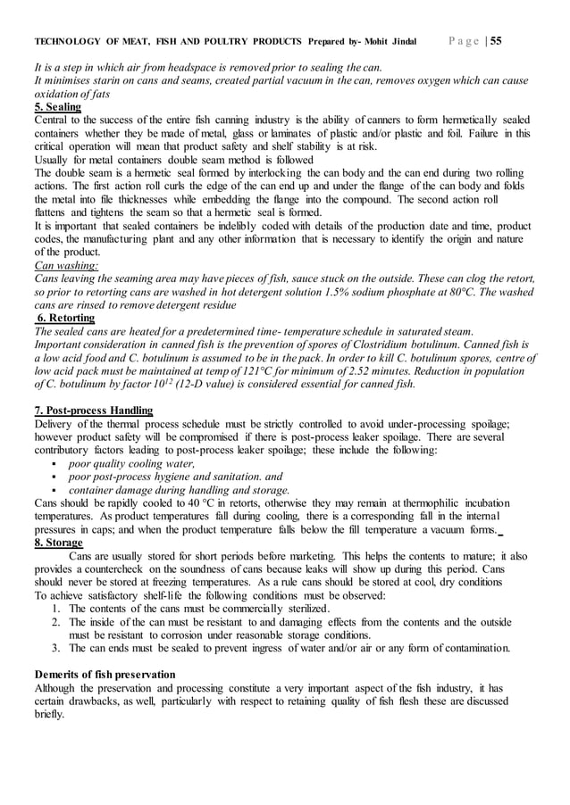 TECHNOLOGY OF MEAT, FISH AND POULTRY PRODUCTS PDF