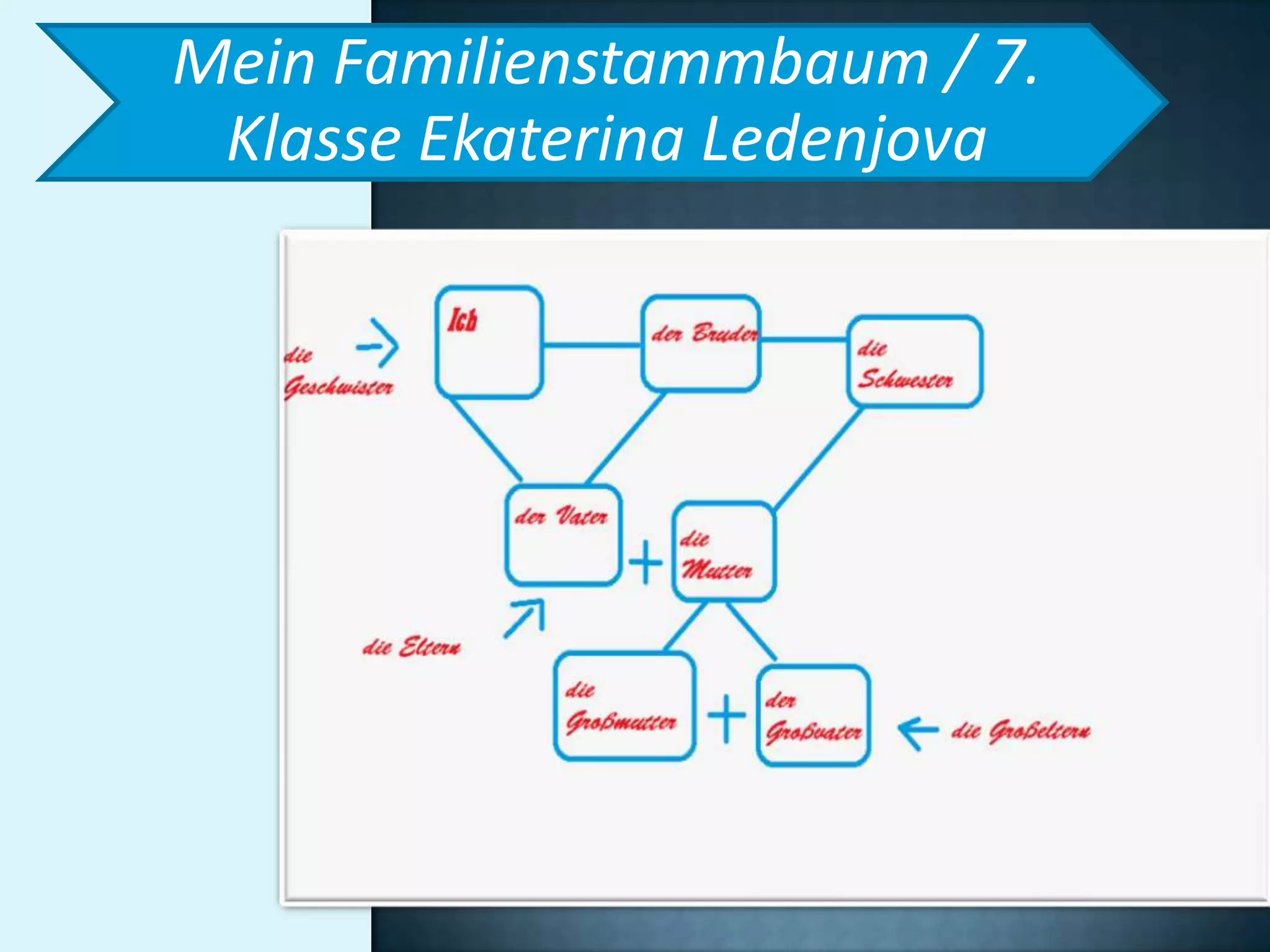 Mein Familienstammbaum / 7.
 Klasse Ekaterina Ledenjova
 