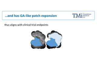 …and has GA-like patch expansion
thus aligns with clinical trial endpoints
 