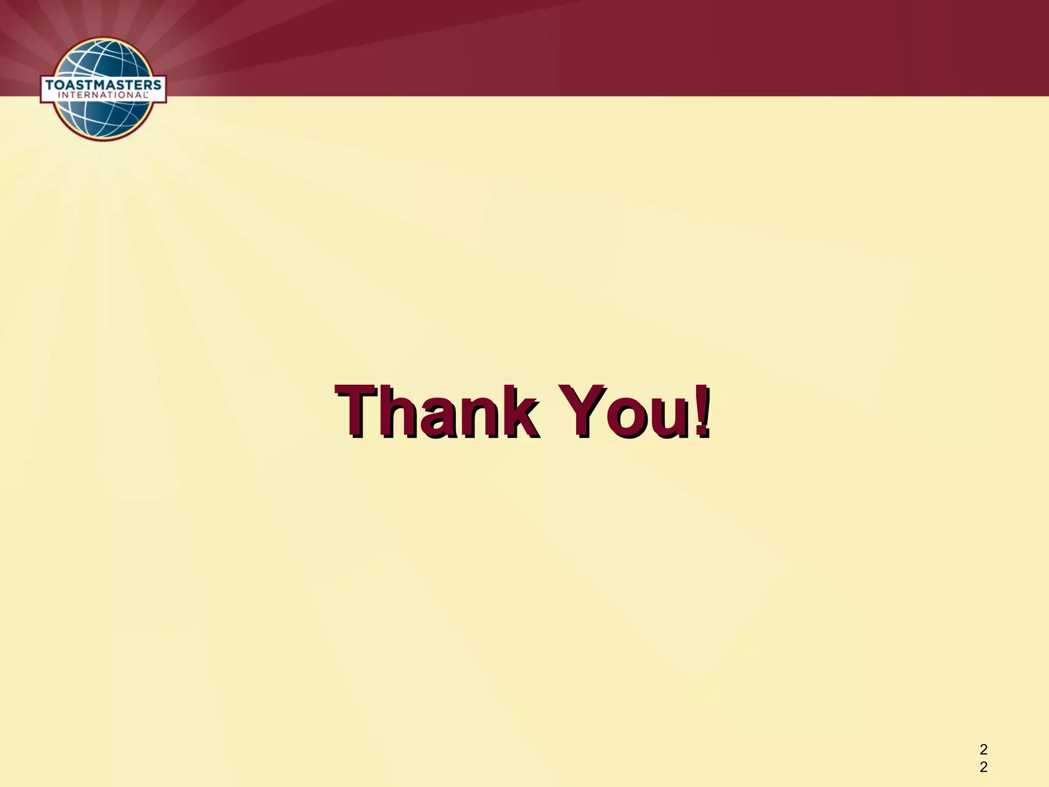 Thank You!Thank You!
2
2
 