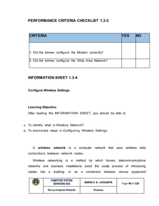 Wireless Network Checklist.pdf TEACHING METHODOLOGY 1 | DOCX