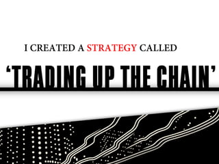 I CREATED A STRATEGY CALLED


‘TRADING UP THE CHAIN’
 