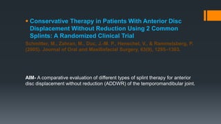 Temporomandibular joint disorders | PPTX