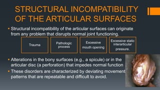 Deviating Functioning Temporomandibular joint disorders | PPTX