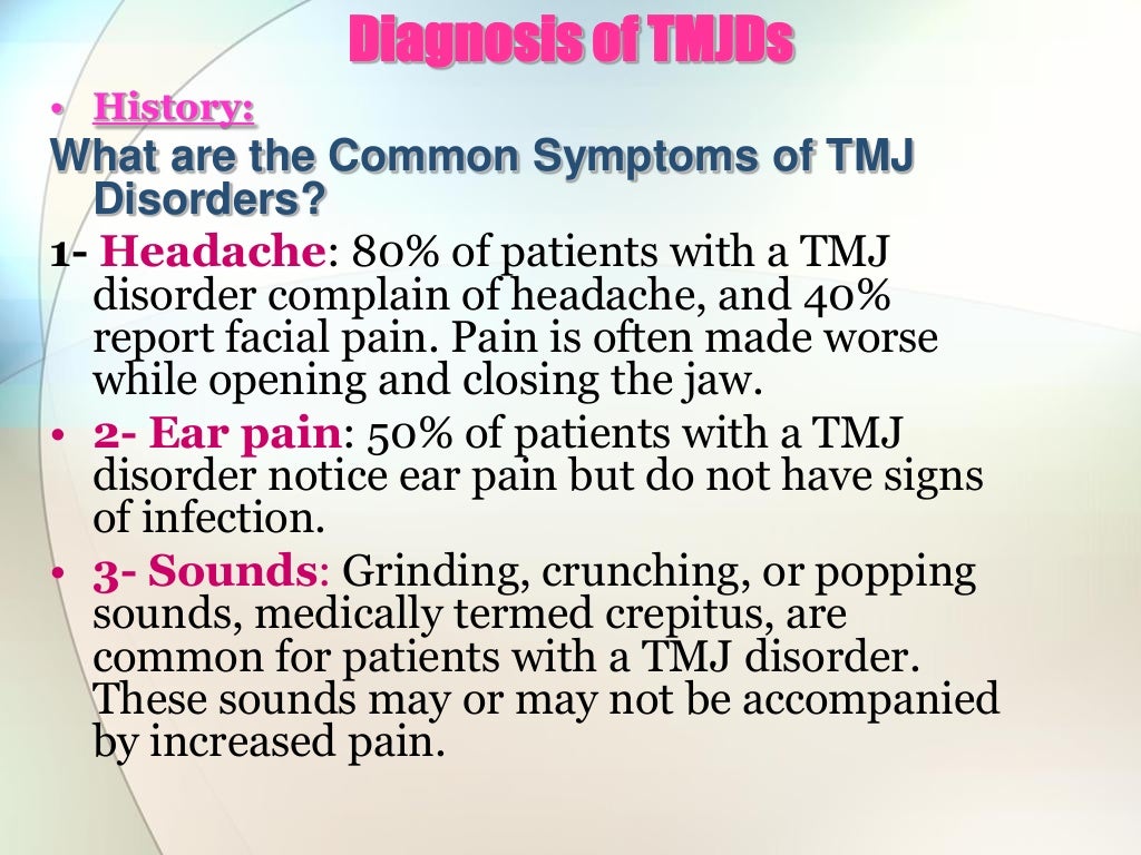 TMJ diagnosis