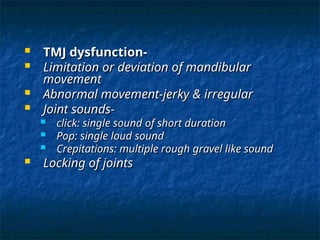 Tmj Deviation Deflection Disorders of temper mandibular joint.ppt