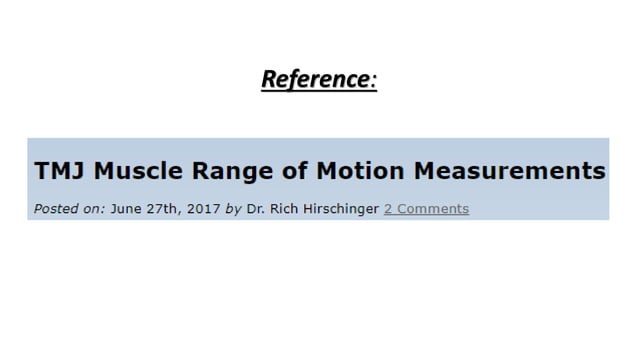 Printable Tmj Ruler TMJ MOTION MEASUREMENTS | PPTX