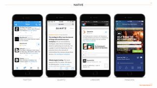 NATIVE
30
TWITTER QUARTZ LINKEDIN PANDORA
 