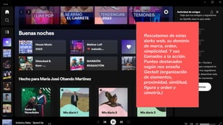 19
Rescatamos de estas
darks web, su dominio
de marca, orden,
simplicidad. Y sus
llamados a la acción.
Puntos destacados
según nos enseña
Gestalt (organización
de elementos,
proximidad, similitud,
figura y orden y
simetría.)
 