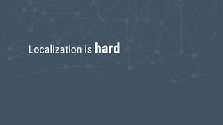Localization is hard
 