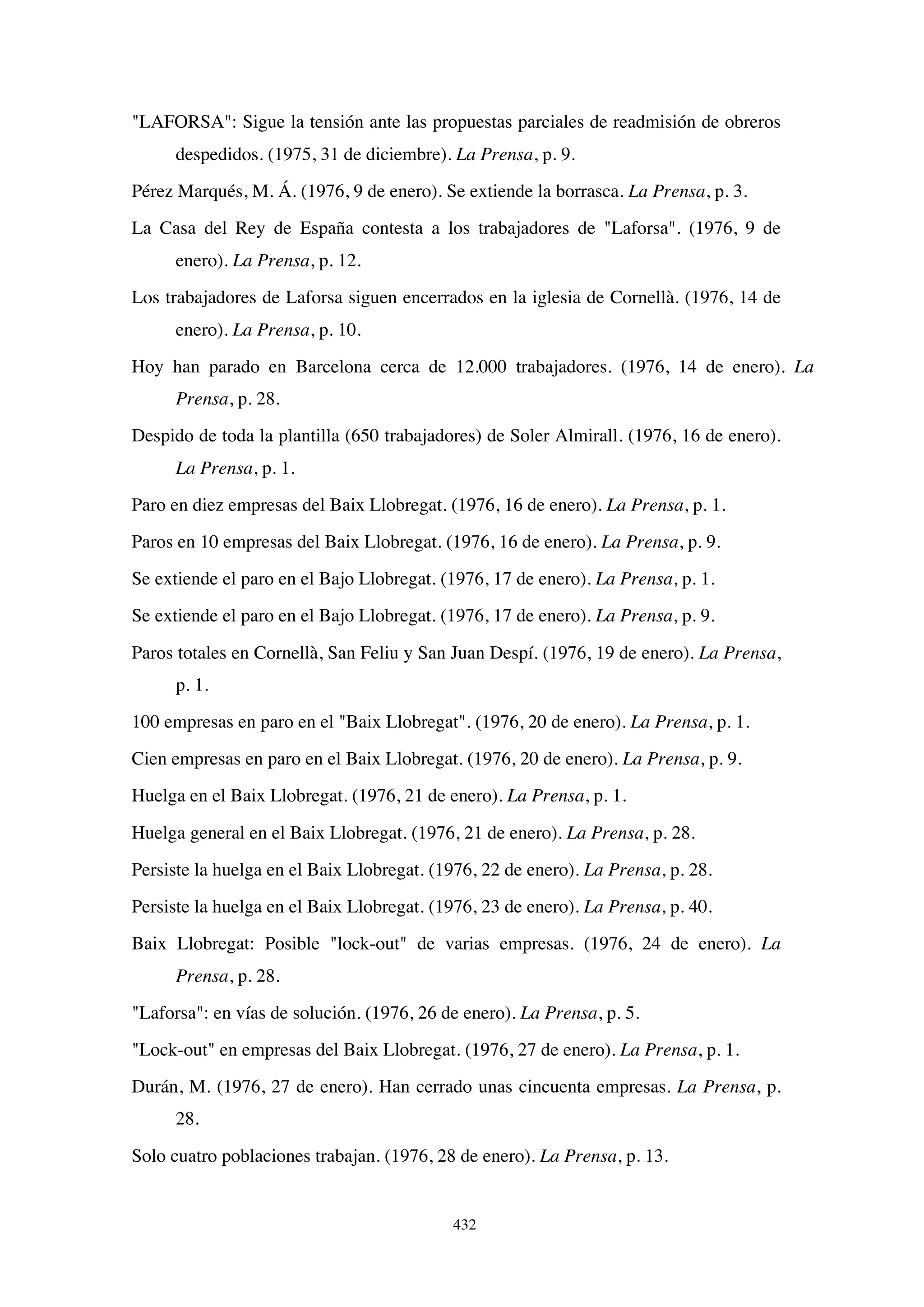 El papel de la prensa en la huelga de Laforsa