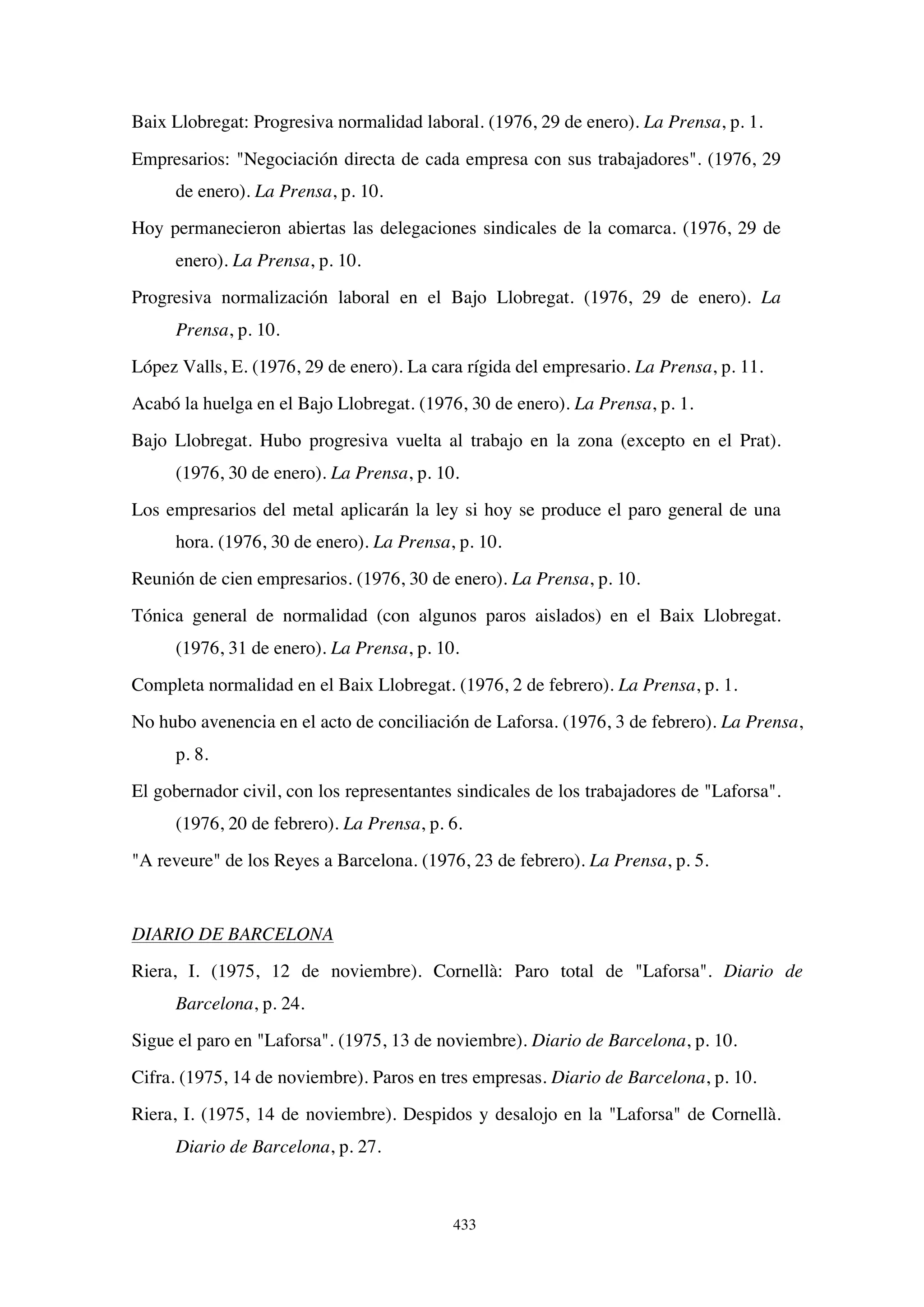 El papel de la prensa en la huelga de Laforsa