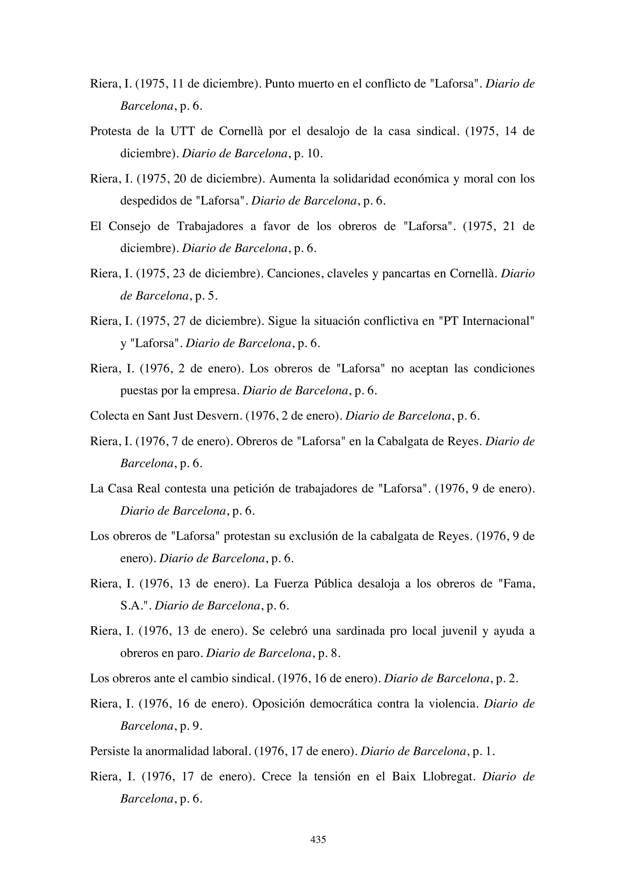 El papel de la prensa en la huelga de Laforsa