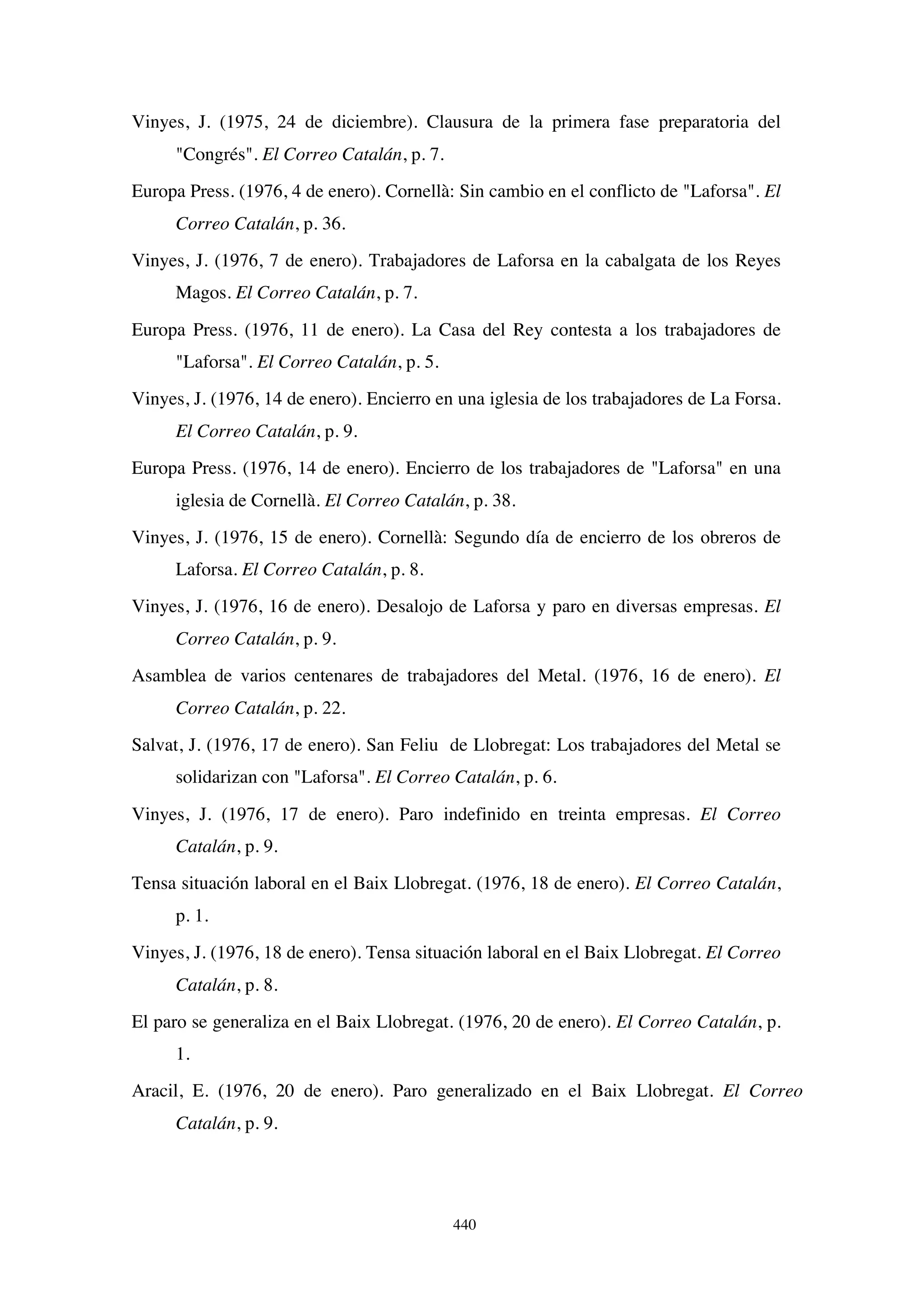 El papel de la prensa en la huelga de Laforsa