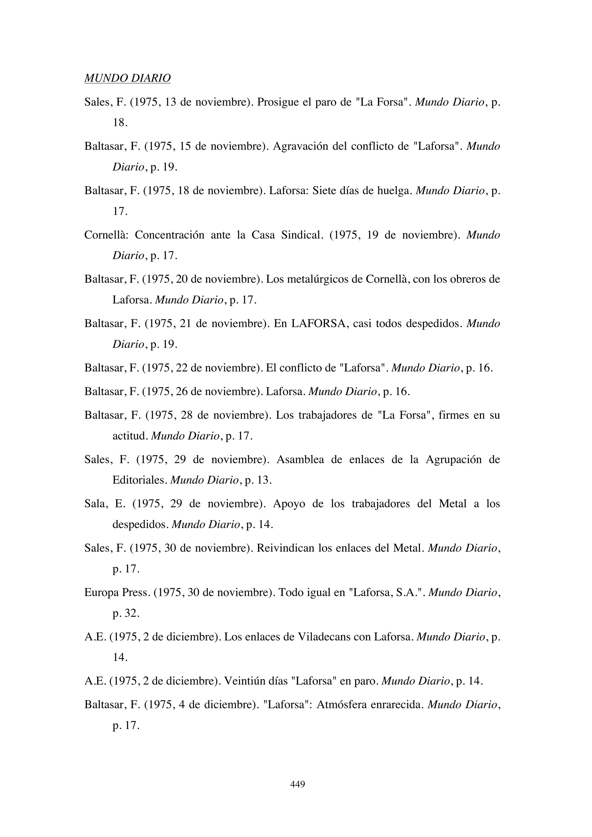 El papel de la prensa en la huelga de Laforsa