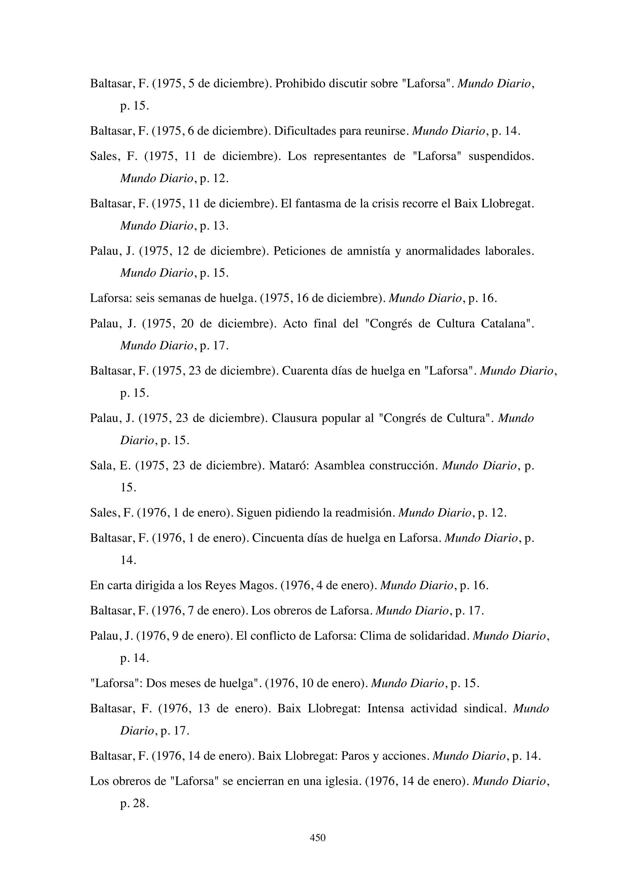 El papel de la prensa en la huelga de Laforsa