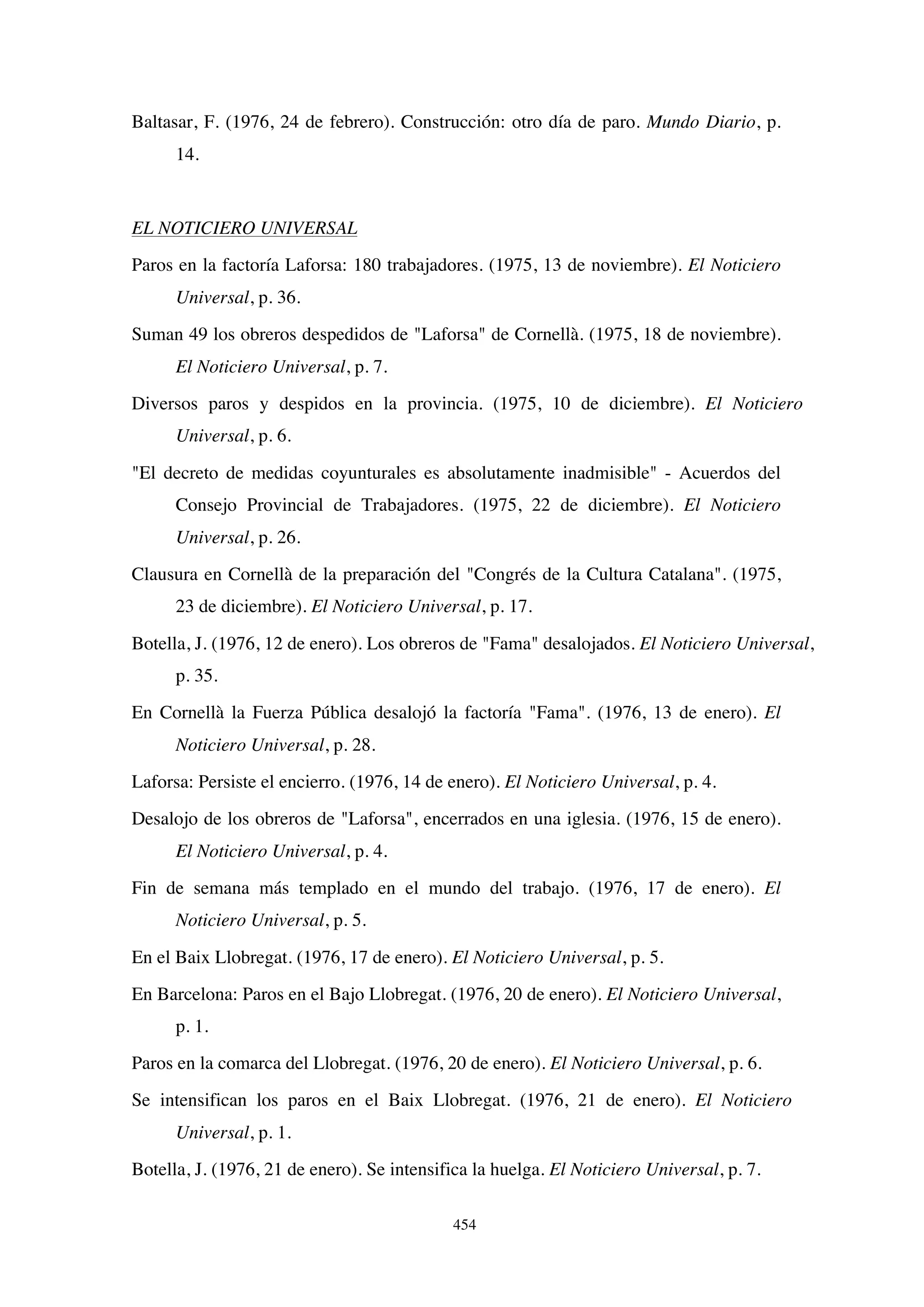 El papel de la prensa en la huelga de Laforsa