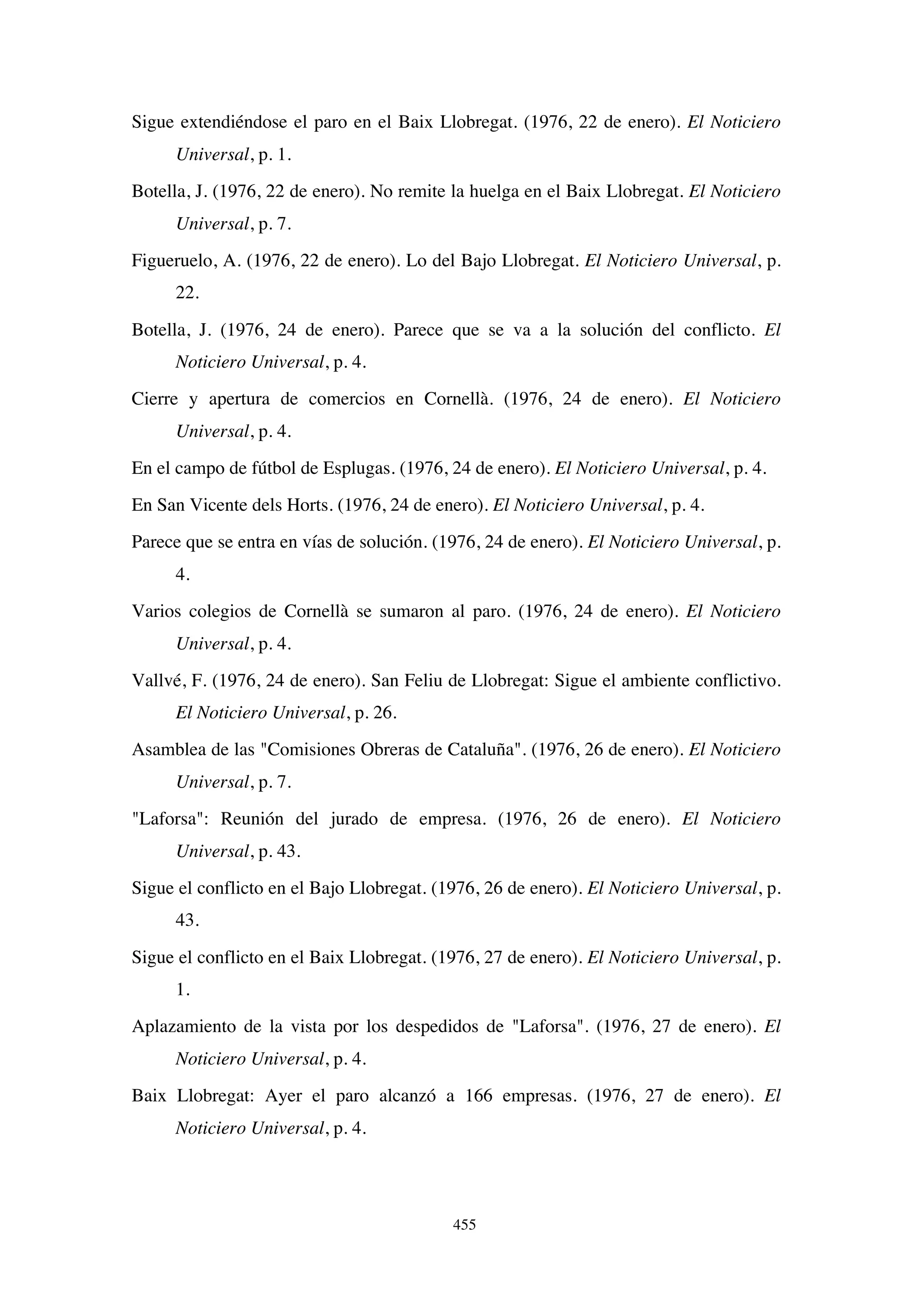 El papel de la prensa en la huelga de Laforsa