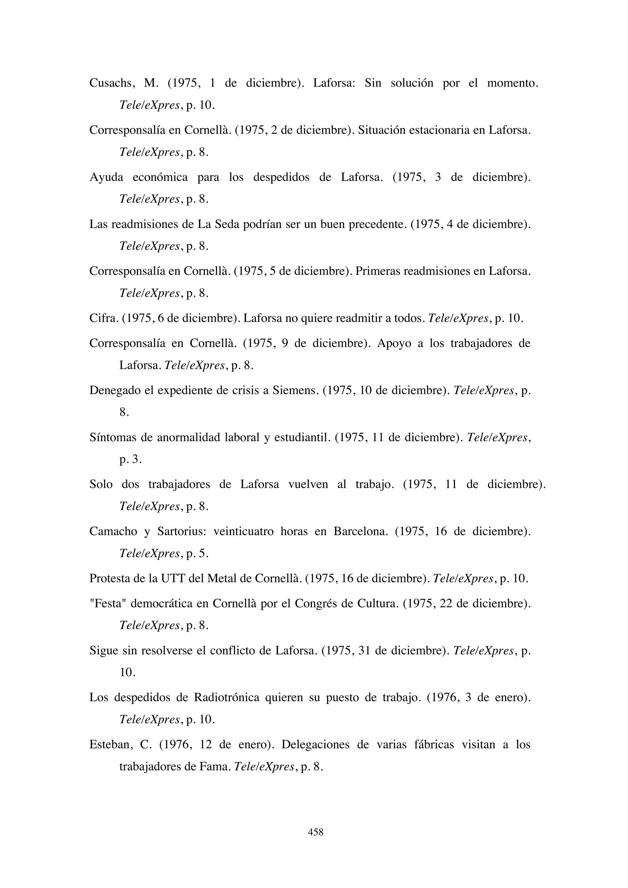 El papel de la prensa en la huelga de Laforsa
