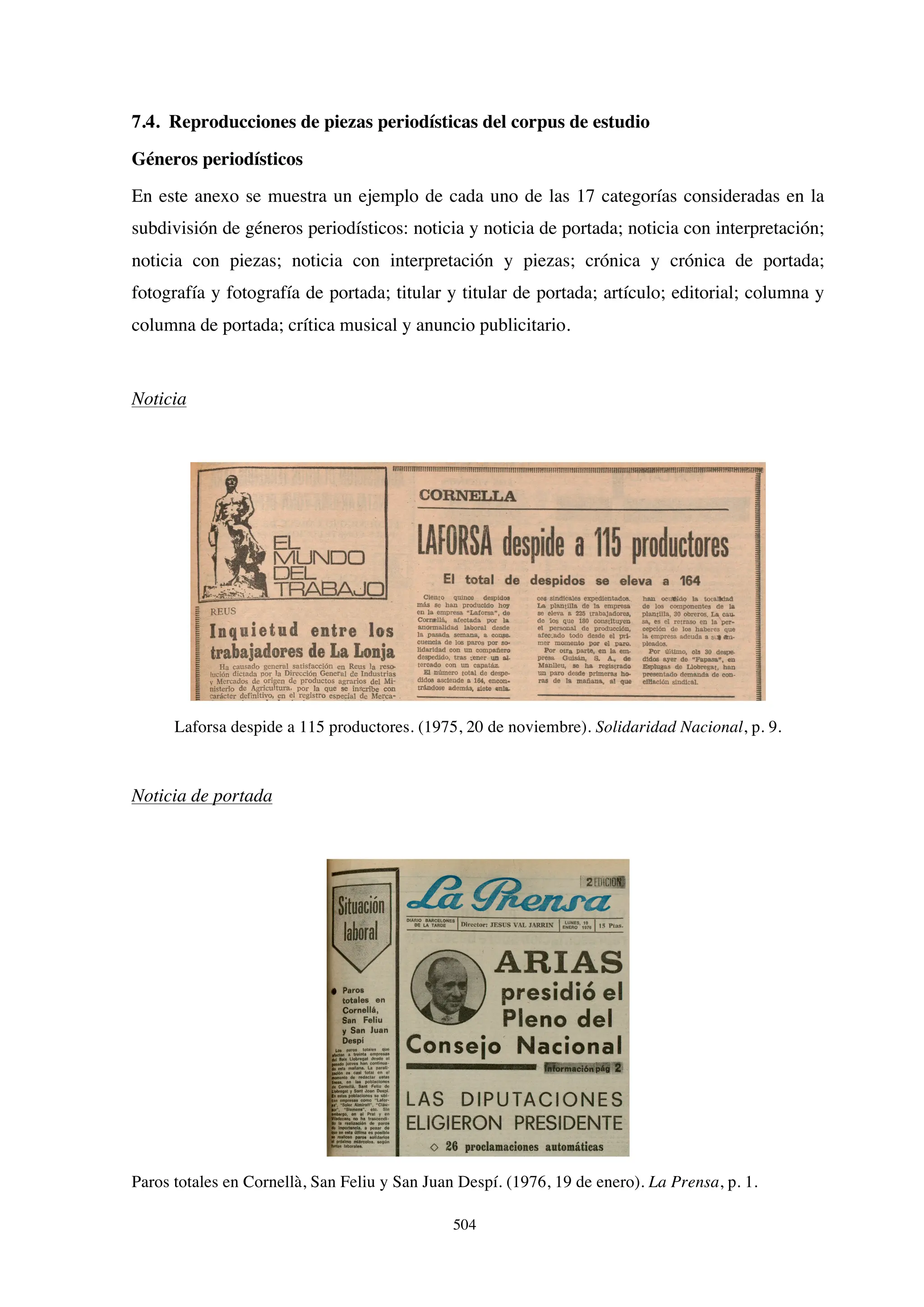 El papel de la prensa en la huelga de Laforsa