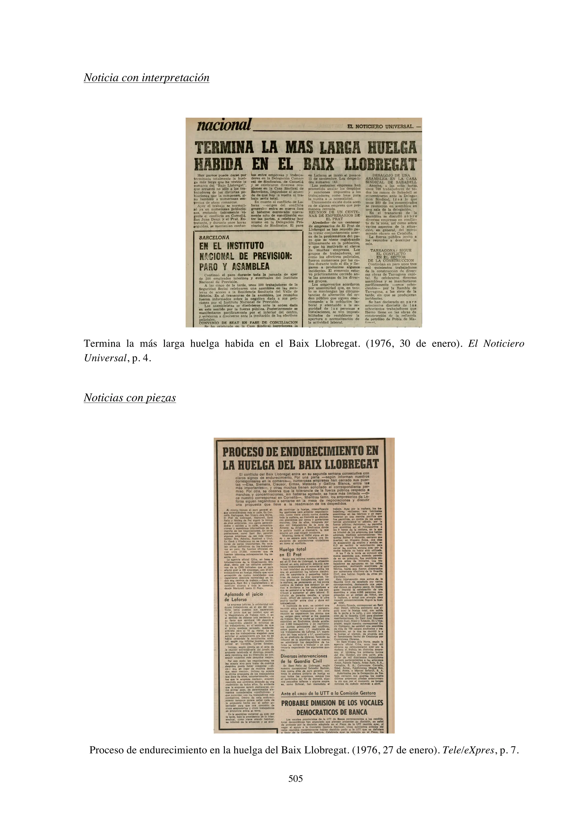 El papel de la prensa en la huelga de Laforsa