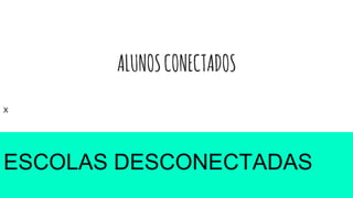 ALUNOSCONECTADOS
X
ESCOLAS DESCONECTADAS
 