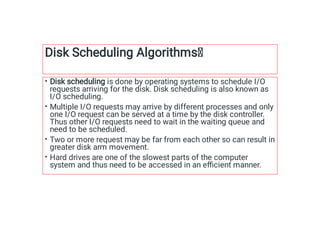 Comprehensive Overview of File Allocation and Disk Scheduling Methods ...