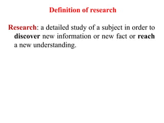 Principles of Scientific Research | PPTX