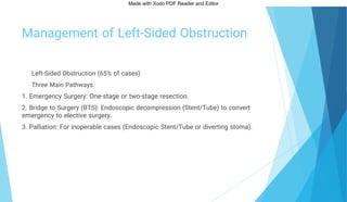 Obstruction Left Obstructed Colorectal Carcinoma........ | PDF