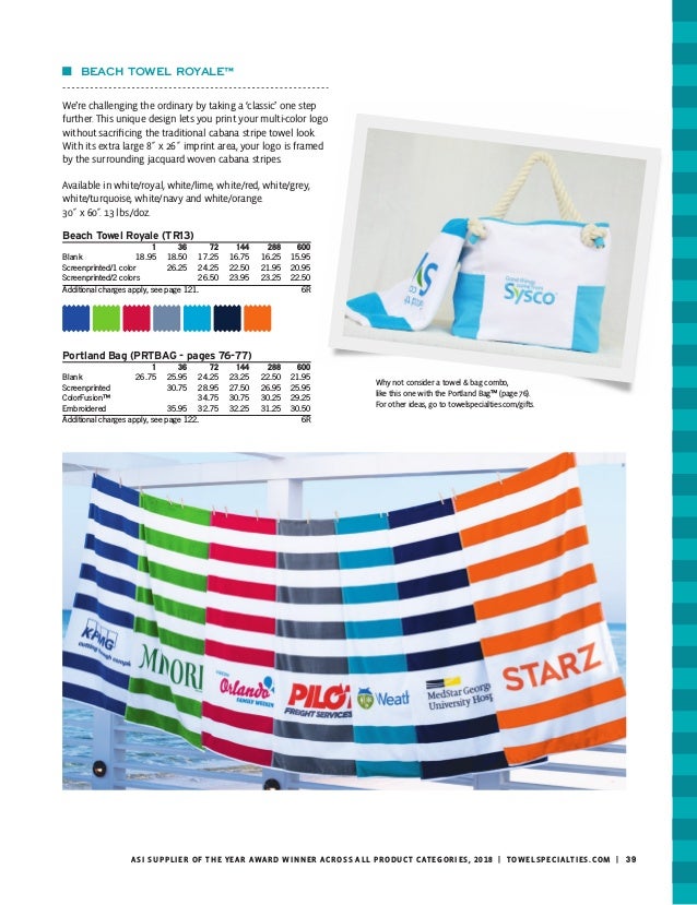 Towel Specialties 2019 Catalog