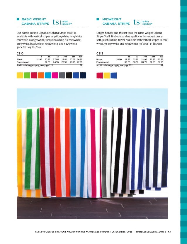 Towel Specialties 2019 Catalog