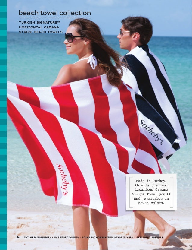 red stripe beach towel