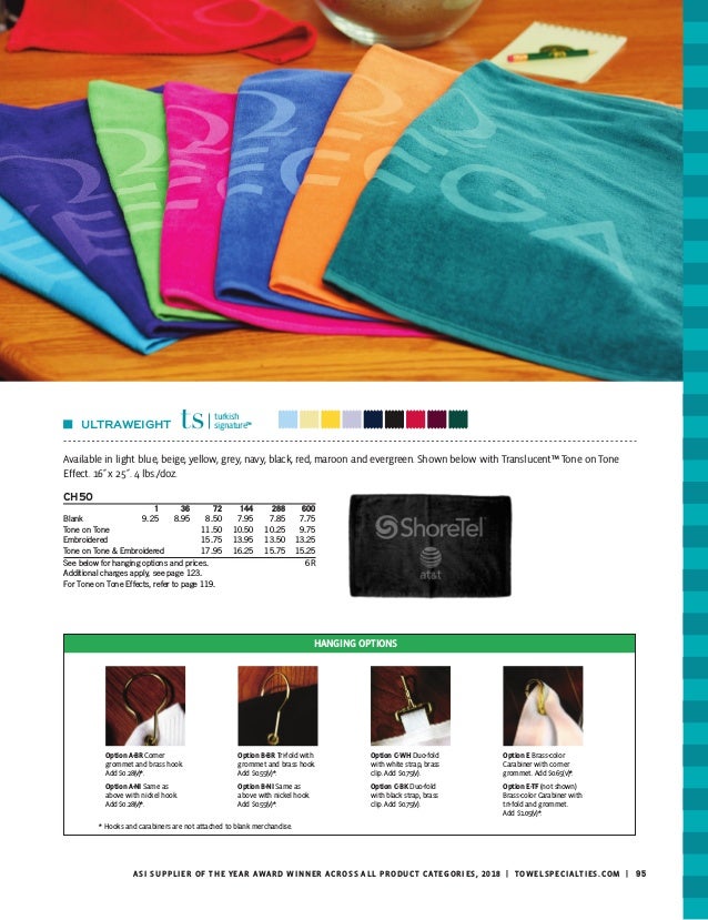 Towel Specialties 2019 Catalog