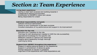 Section 2: Team Experience
 