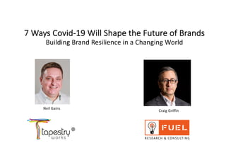 7 Ways Covid-19 Will Shape the Future of Brands
Building Brand Resilience in a Changing World
Craig Griffin
Neil Gains
 