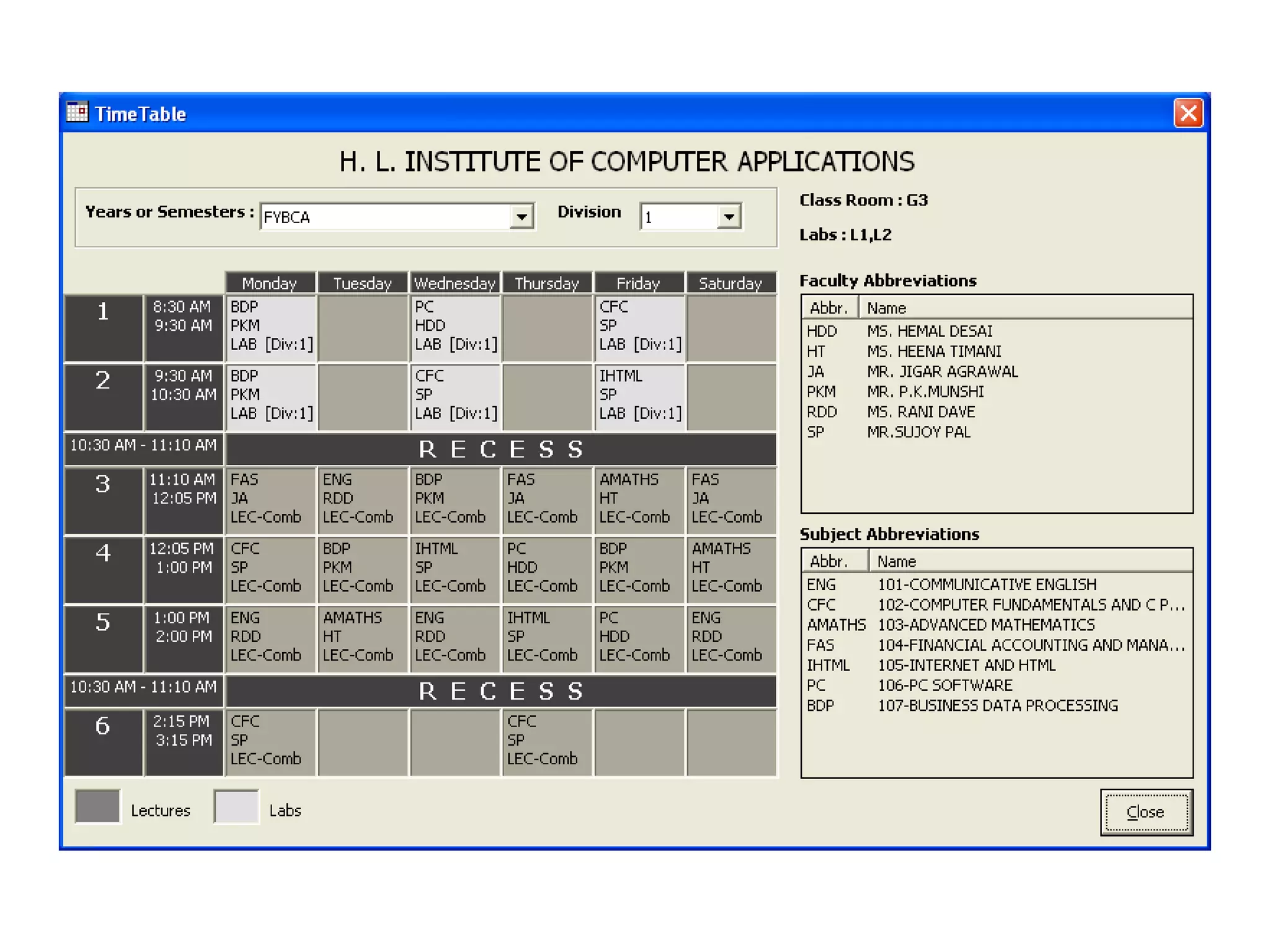 Automated School Time Table Generator