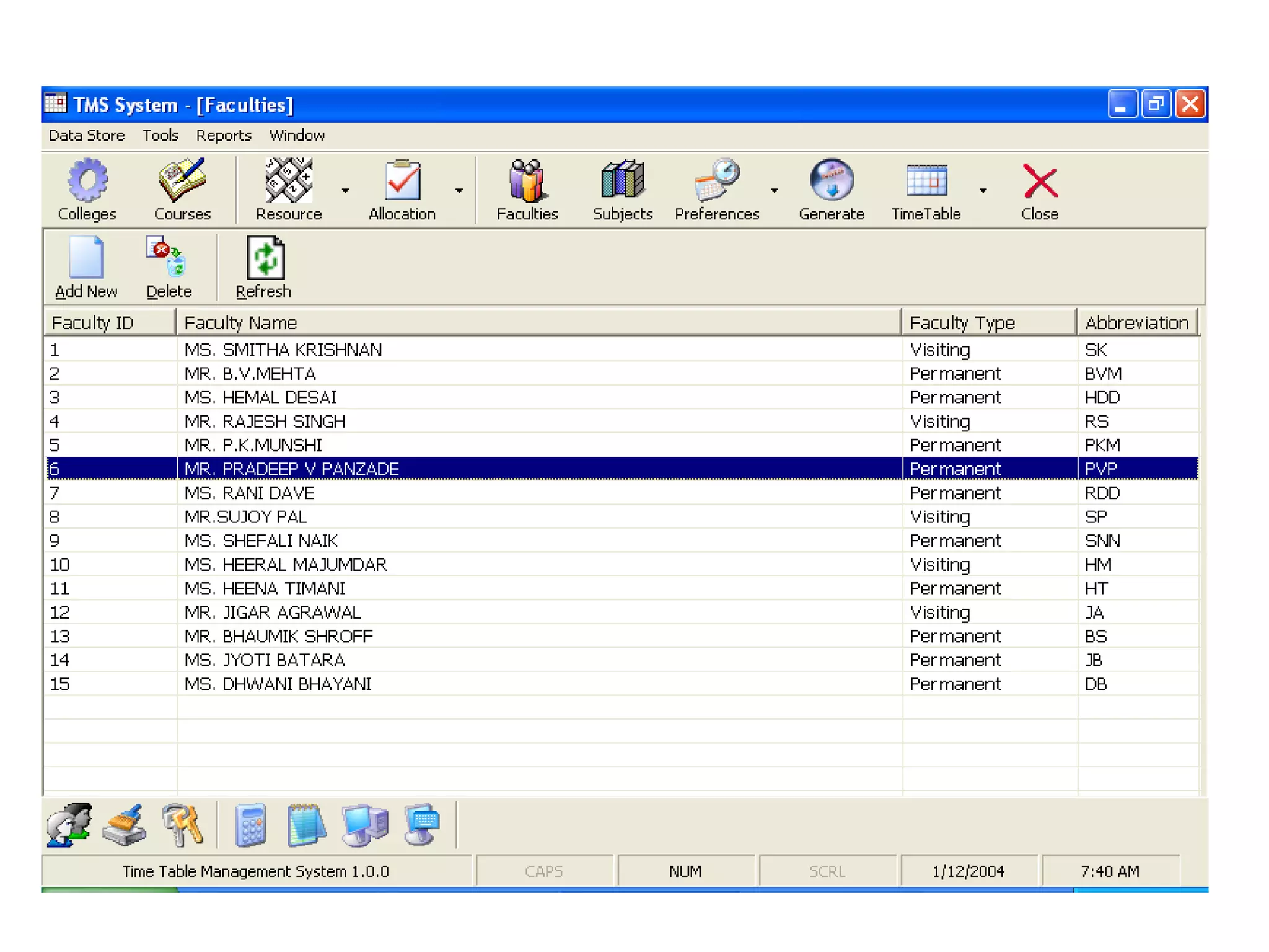 Automated School Time Table Generator