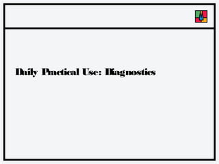 Daily P
ractical Use: Diagnostics

 