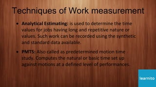Time and Motion Study | PDF