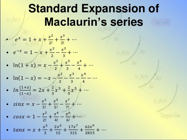 Taylor S Maclaurin S Series Simple