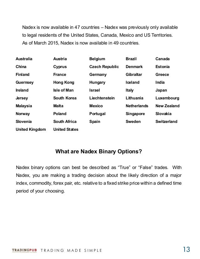 Binary options luxembourg