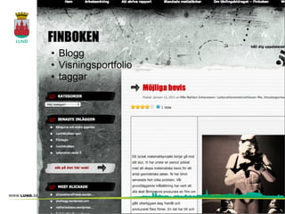 • Blogg
• Visningsportfolio
• taggar
 