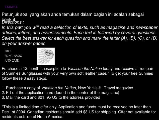 Bagian Bagian Toeic Listening And Reading Comprehension