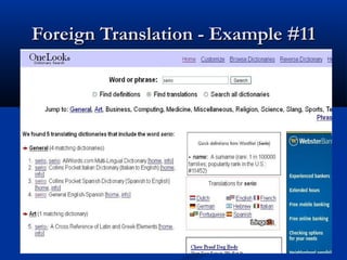 Foreign Translation - Example #11Foreign Translation - Example #11
 