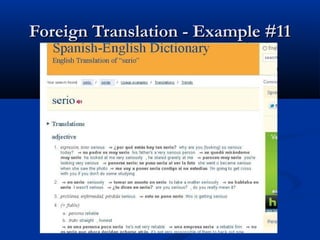 Foreign Translation - Example #11Foreign Translation - Example #11
 