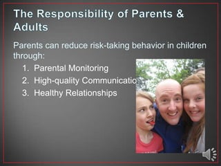 Parent Child Risk Visualisation Tmt & risk taking in adolescence ppt tim rush | PPTX