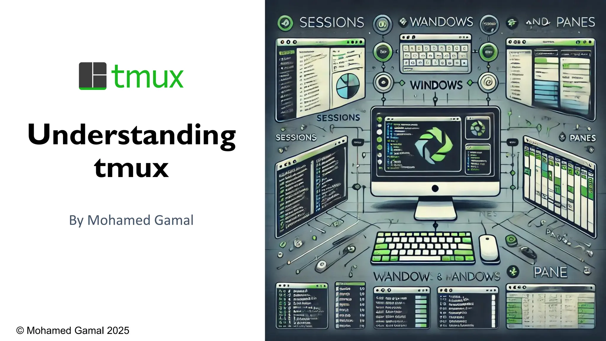 Understanding
tmux
By Mohamed Gamal
© Mohamed Gamal 2025
 