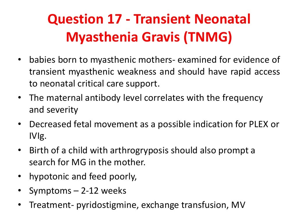 myasthenia gravis management guidelines