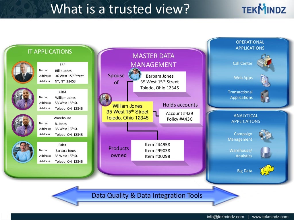 TekMindz Master Data Management Capabilities