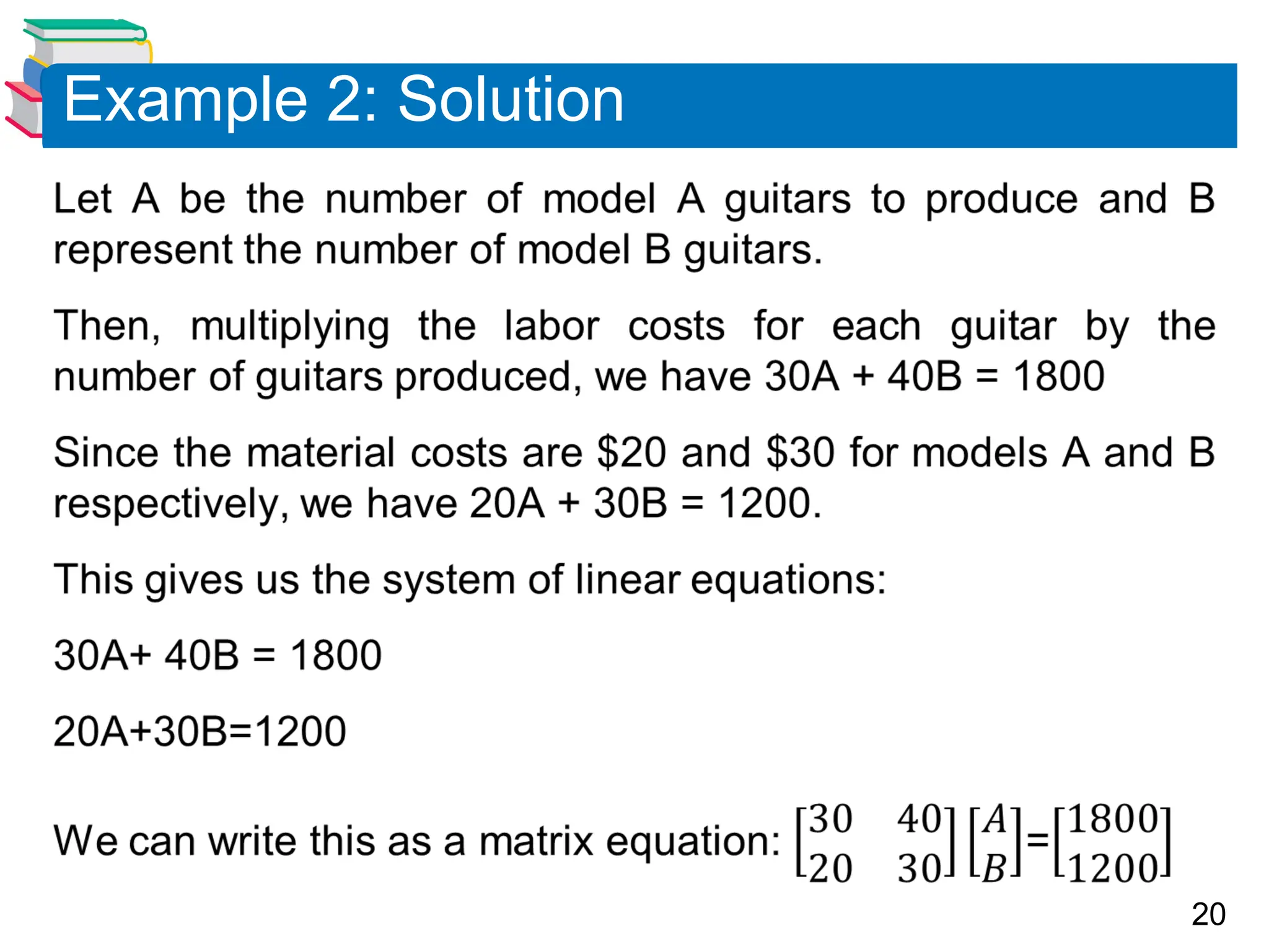 20
Example 2: Solution
 